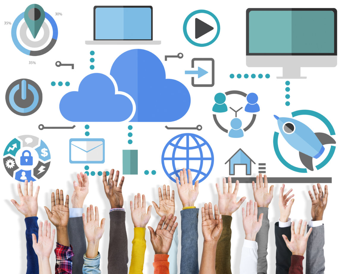 Volunteer Support Big Data Online Global Communication Concept